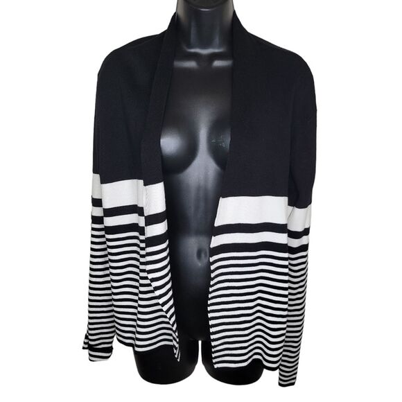 Cyrus Nwt Striped Open Front Cardigan Size XL - Picture 1 of 6